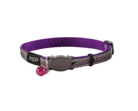 Rogz Catz Beltz Nightcat SafeLoc Collar Purple
