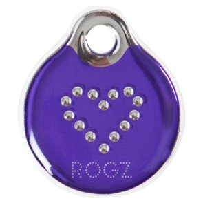 Rogz Dogz Resin ID Tagz L  Purple Chrome