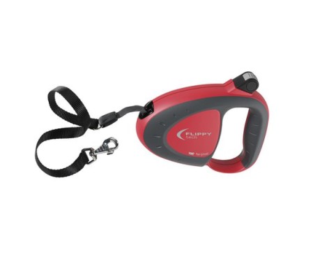 Flippy Tech Cord Extendable Dog Leash - Large Red