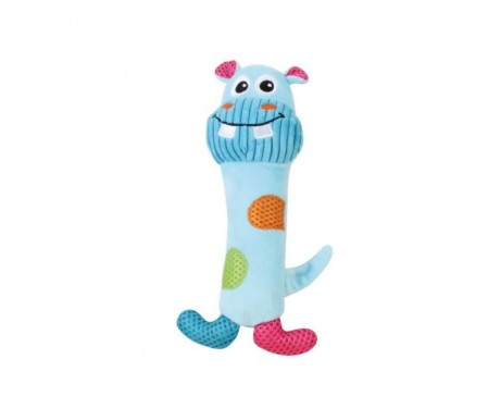 Pawise Vivid Life Plush Small Dog & Puppy Toy Stick Hippo