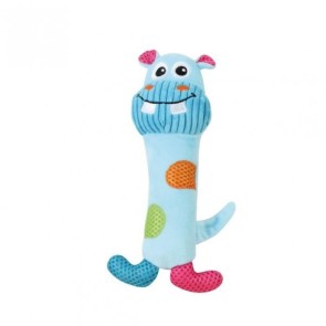 Pawise Vivid Life Plush Small Dog & Puppy Toy Stick Hippo