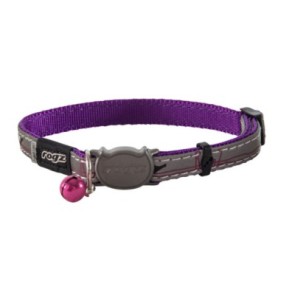 Rogz Catz Beltz Nightcat SafeLoc Collar Purple