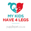 "My kids have 4 legs" Car Sticker - Colour